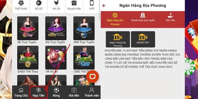 Điều kiện nạp tiền 6686 nhanh chóng